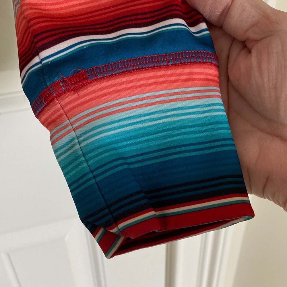 AriatTEK Mens Cold Series Striped Hoodie Size Small Vibrant Colors Performance - Picture 5 of 12
